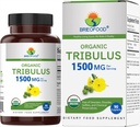Brieofood אורגני Tribulus 1500 מ"ג, 45 משרתים, Vegetarian Gluten Free, 90 טבליות Vegetarian