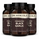 Dr. Mercola Fermented Black Garlic, 90 משרתים (180 קפסולות), תוספי תזונה, תומך בבריאות החיסון, Non-GMO