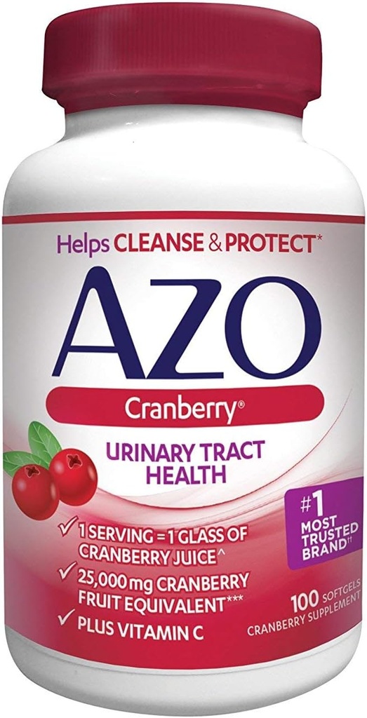 AZO Cranberry, כוח מקסימלי, Softgels 100 ea (Pack of 4)