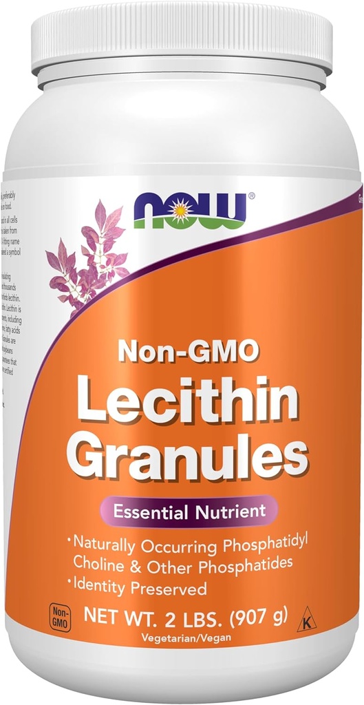 עכשיו תוספי מזון, Lecithin Granules עם טבעי טבעי קורה Phosphatidyl Choline ו אחרים Phosphatides, 2Pound