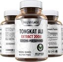 מעבדות טבעוניות טונגקאט עלי 200:1 לחלץ, 1200MG Per המשרתים - 180 קפסולות טבעוניות - תמיכה באנרגיה ו Stamina- Gluten חינם, Non-GMO Premium Quality Supplement