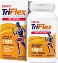 GNC TriFlex Fast-Acting 2.0, משפר את הנוחות המשותפת ואת Stiffness, כוח קליני Doses של Glucosamine / Chondroitin ו Boswellia- Plus Turmeric, 120 Caplets