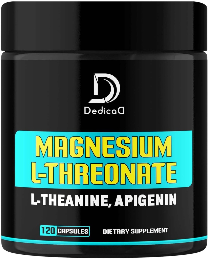2250MG Magnesium L-Threonate w. L-theanine & Apigenin - 120 קפסולות - תוסף משולש מגנזיום