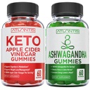 60 Keto Apple Cider Vinegarmies Advanced Weight Loss + 60 Ashwagandha Gummies - 1500MG Ashwagandha Per המשרתת