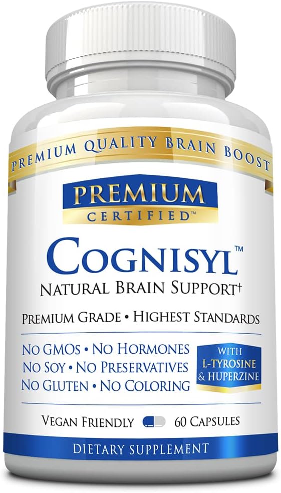 Cognisyl - Boost Memory, Mental Performance, Energy and Focus. ויטמין B Complex, St. John's Wort, DMAE Bitartrate, BioPerine - 60 קפסולות