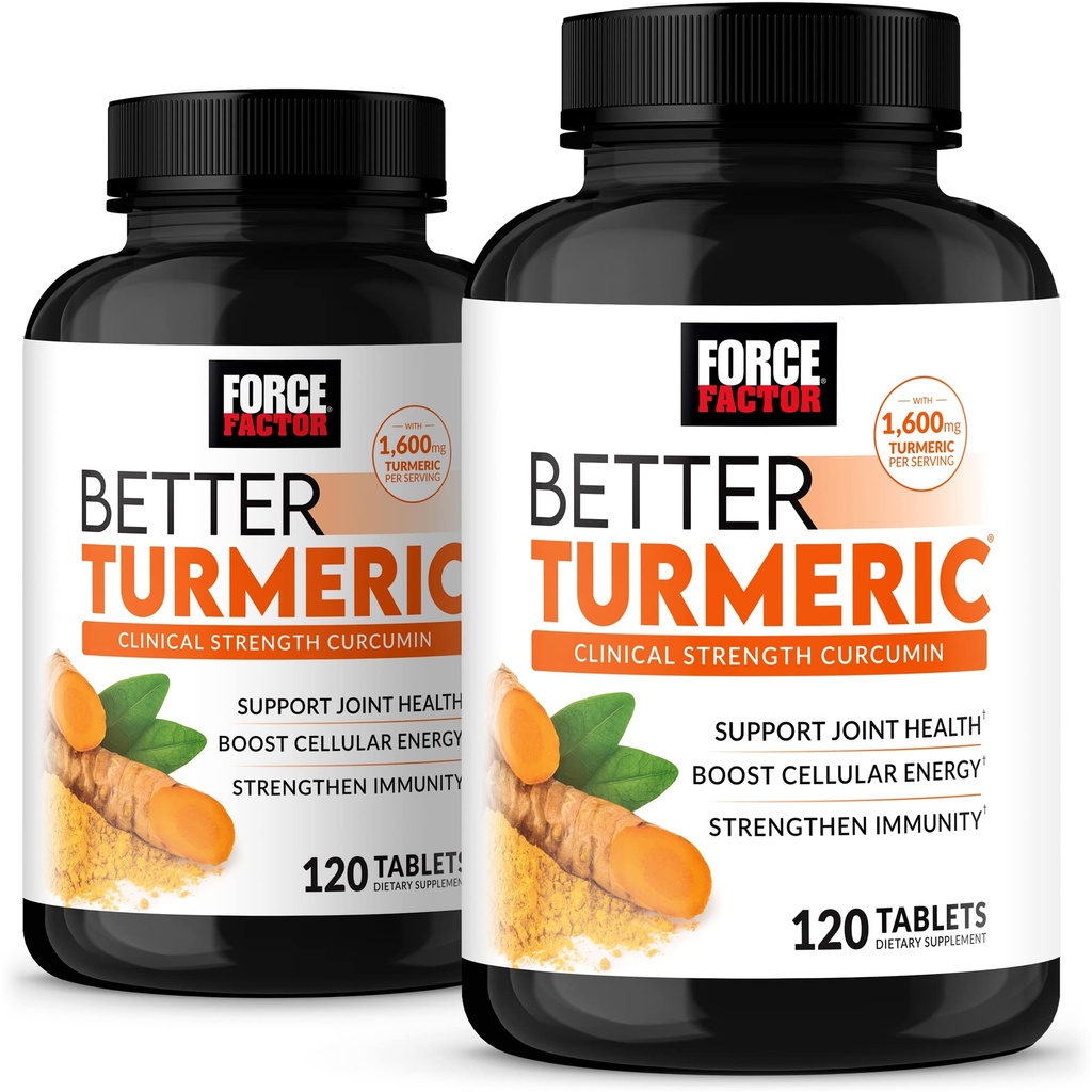 עבור FACTOR Better Turmeric 2Pack תמיכה משותפת תוסף hydroCurc Turmeric Curcumin עם Black Pepper, תמיכה משותפת כוח קליני, 240 טבליות, White Packaging