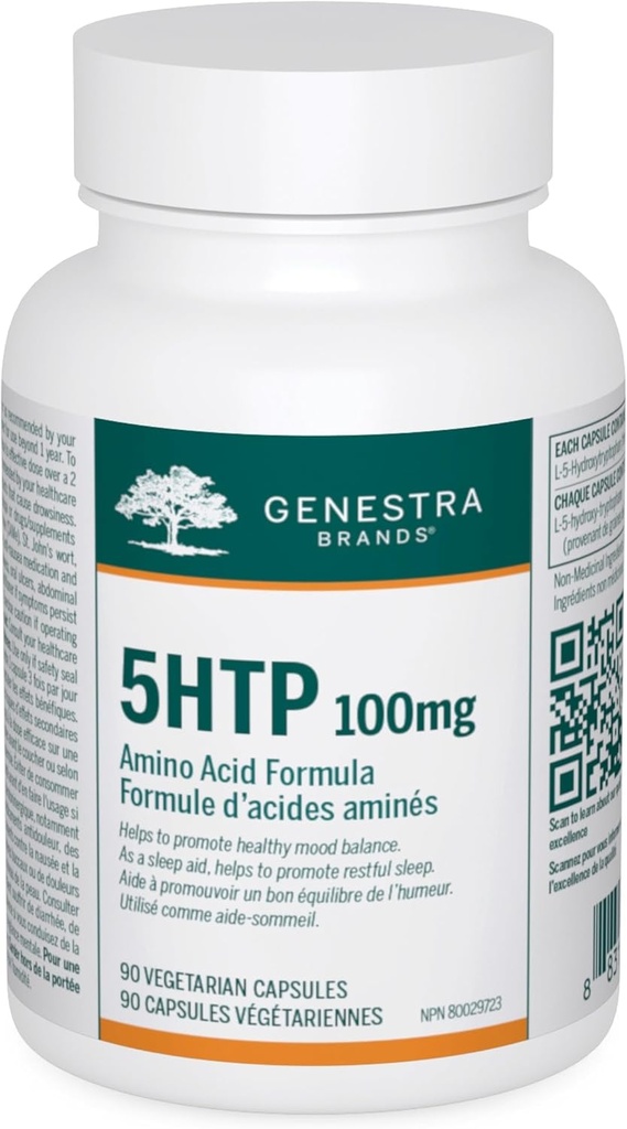 Genestra Brands 5HTP 100 מ"ג | תמיכה בשינה ומאזן נפש | 90 קפסולות