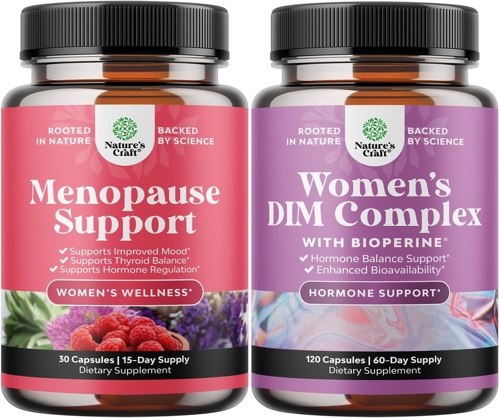 Indle of Complete Herbal Menopause תוסף לנשים - Multibenefit Menopause איזון הורמונלי, ו-פוטנט DIM תוספת לנשים עם DIM ו Black Pepper תמיכה ו- PMS הקלה