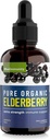 אורגני Elderberry Syrup, 30 יום אספקה, Black Elderberry נוזל לתמיכה ב Immune, Sambucus Elderberry Syrup - לחלץ טיפות לילדים ומבוגרים - כוח נוסף (1 Pack)