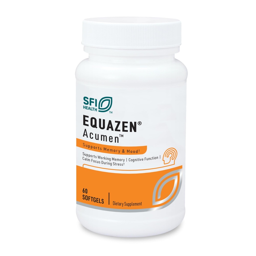 Klaire Labs SFI Health Acumen - תוסף תמיכה קוגניטיבית עם Bacopa Monnieri Extract - תמיכה בזיכרון - Gluten-Free & Hypoallergenic Bacopa קפסולות למבוגרים וילדים 7+ (60 קפסולות)