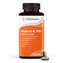 Life Seasons Relieve-R PM - Eases Nighttime Aches & Discomfort - מרגיע שרירים - Calms The Nervous System - תומך במחזורי שינה טבעיים ולא הרגלים טפסים - 46 קפסולות