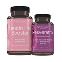 תוספי תזונה צמחית קרטין שיער Booster עם biotin & Resveratrol, שיער וניק צמיחה תוספת, 120 קפסולות (60 משרתים) ו Resveratrol 500 מ"ג, תומך הזדקנות בריאה מערכת החיסון