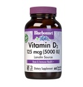 Bluebonnet Nutrition ויטמין D3 5000 IU ירקות קפסולת, איידס בצמיחה שרירית וסקיל, Cholecalciferol מ Lanolin, D3, Non GMO, Gluten Free, Soy Free, Milk Free, כשר, 60 הרוזן