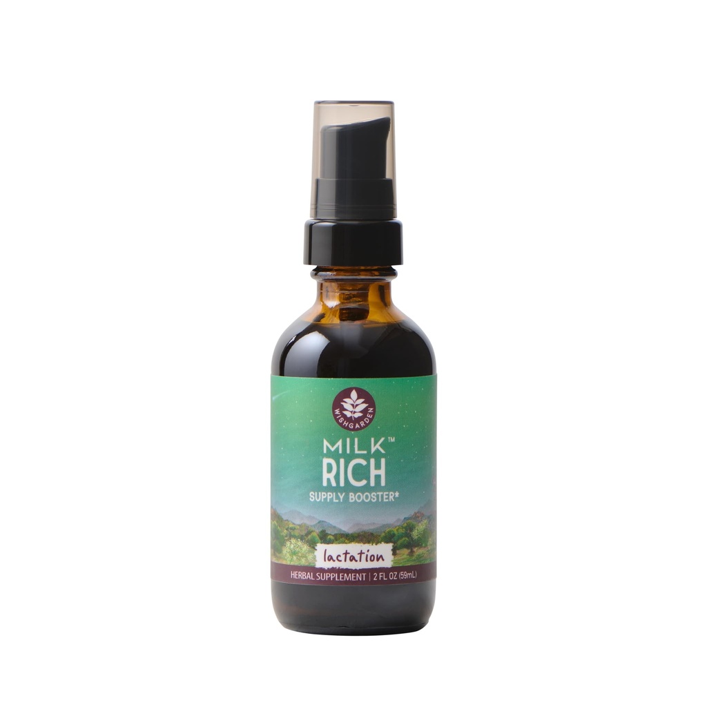 WishGarden Herbs חלב עשיר עם Goats Rue ו Fenugreek - Herbal Lactation תוספת תמיכה, חלב אם אספקת Boost ו הנקה תוספת כדי להגדיל את איכות החלב ייצור, 2ozreek, 2oz