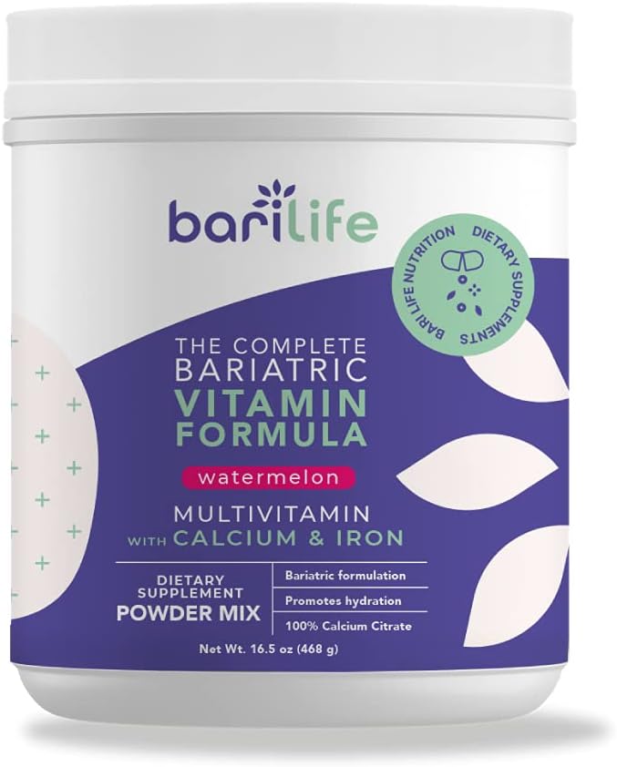 Bari Life Complete Bariatric - אבקת תוספי תזונה לערבב, Calcium Citrate, Multivitamin, Iron - Bariatric ויטמינים for Gastric Opמטופלים - (בטיחות, 60 משרתים)