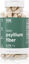 יומי Psyllium Husk סיבים תוספת על ידי טהור עבור גברים ו Pure עבור שלה | סדירות העיכול ותמיכה בריאות Gut | אבקת Soluble סיבים, 2,175mg Per לשרת | 150 קפסולות