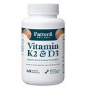 דפוס ויטמין K2 & D3 תוסף עם Calcium - בריאות העצם, Circulatory Wellness & Immune Support - Non-GMO - 60 קפסולות