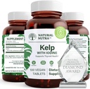 טבעי Nutra Kelp Iodine Thyroid תמיכה תוסף, חיזוק מערכת החיסון, ו Regulates Metabolism, ים טבעוני Kelp, Non GMO, Atlantic Sourced Seaweed Extract, 225 mcg, 100 טבליות
