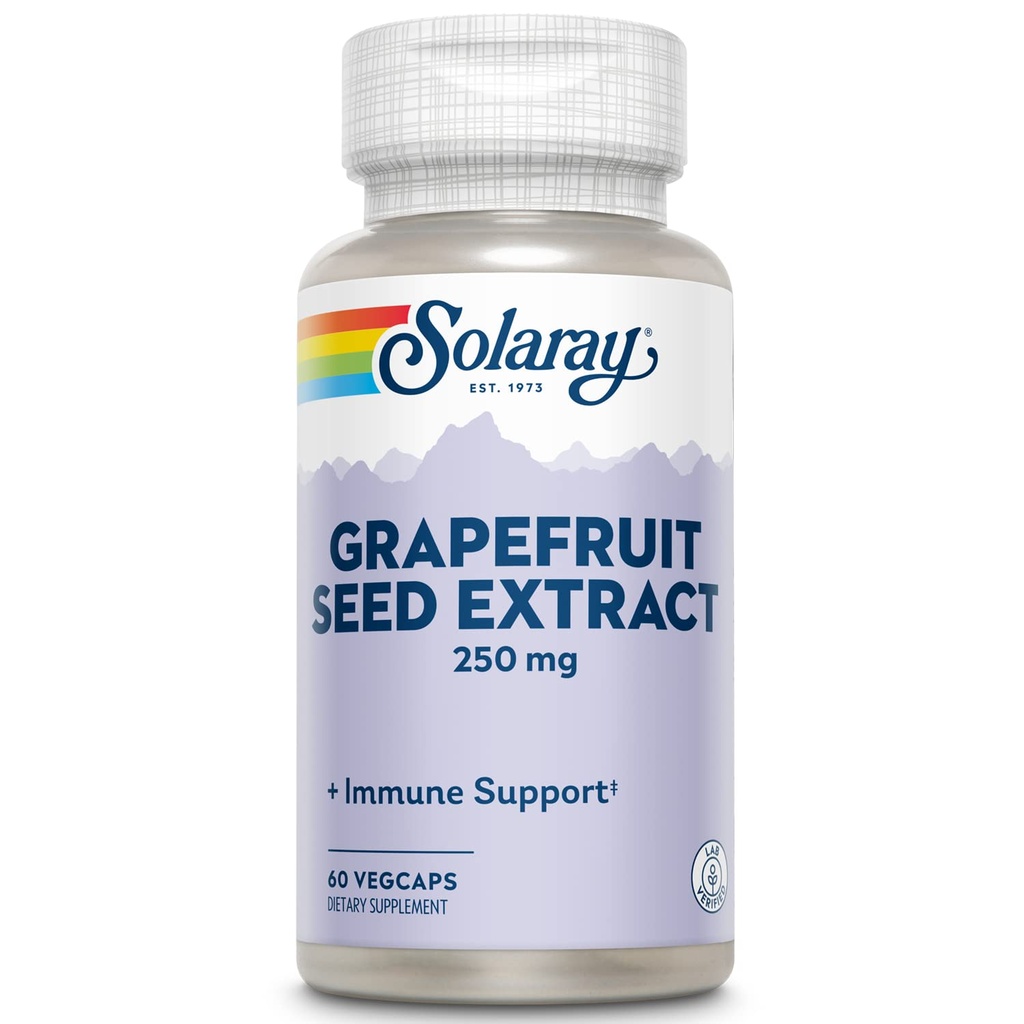 SOLAרי מבטיח חומצה Grapeפירות Seed Extractd, Veg Cap (Btl-Plastic) 250 מ"ג | 60ct