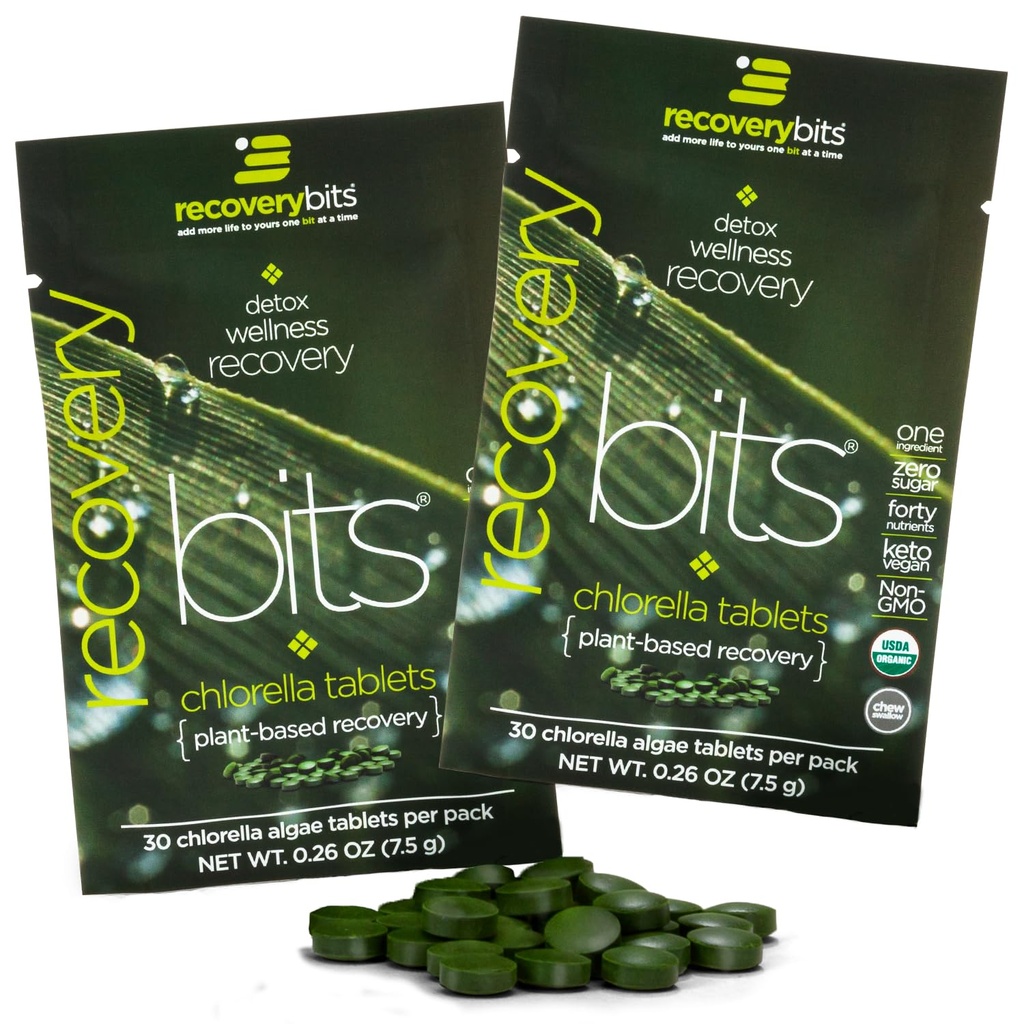סוללות אורגני Chlorella Algae, Superfood, Pure Green Algae, חלבונים גבוהים וסיבים, Chlorophyll, Scracked Cell Non- Immune Boosting ו Detox, non-GMO, 60 טבליות