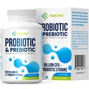 Probiotics for Women & Men, 300 Billion CFU Probiotics from 12 Strains + Organic Prebiotics Blend for Daily Digestive, Immune, Gut, Bloating, Gut Health for Women & Men, Shelf Stable - 60 Capsules