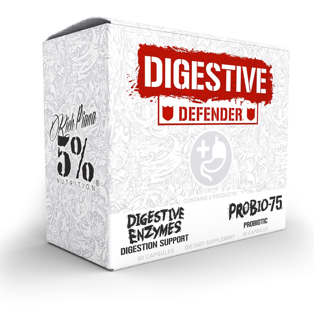5% תזונה עשירה Piana Digestive Defender | Probio-75 & Digestive Enzymes Digestion תוסף