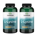 Swanson Free Form L-Lysine - תוספת טבעית לקידום תמיכה בלחץ ו- Nervous System Health - May Promote Calm Mood & Relaxation - (300 קפסולות, 500 מ"ג כל) 2 Pack