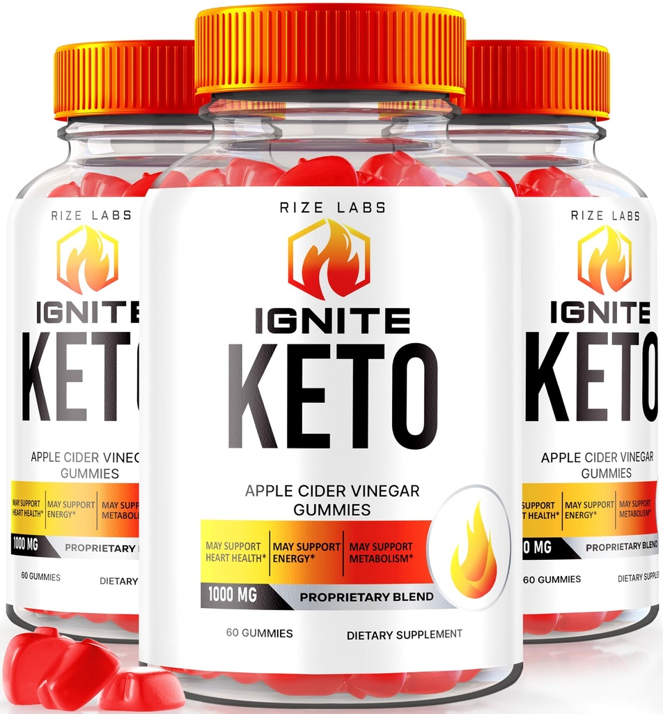 המעבדות (Pack of 3 Ignite Keto ACV Gummies, עבור ירידה במשקל מתקדם, Keto Ignite תוסף (180 מסטיקנים)