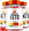 המעבדות (Pack of 3 Ignite Keto ACV Gummies, עבור ירידה במשקל מתקדם, Keto Ignite תוסף (180 מסטיקנים)