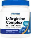 תרכובת L-Arginine (כחול פטל, 60 משרתים) - Gluten Free, non-GMO