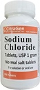 Sodium Chloride Tablet 1 gm, USP רגיל מלח טבליות - 300 טבליות (1 Pack של 300 טבליות) על ידי CitraGen תרופות, Inc.