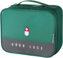 עזרה ראשונה בשק ריקה, אספקת מים חירום Medic Trauma Bag, Medicine Bag for Travel, Home Hiking Camping Car Office (Large, Green)