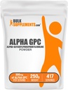BulkSupplements.com Alpha GPC Powder - Choline Supplements, Alpha GPC 300mg - Unflavored & Gluten Free, 600mg per Serving, 250g (8.8 oz) (Pack of 1)