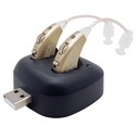 הודעות שמיעה דיגיטליות - BTE Personal Sound Amplifier Pair with USB Dock - Premium Gold Behind the Ear Sound Amplification - by NewEar