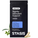 Stasis Nighttime - Calm and Sleep כמוסות to Pair with Stimulant - Skullcap, Magnolia Bark, Magnesium for Sleep, and Astaxanthins forlaxation and Mood Support - 25 משרתים
