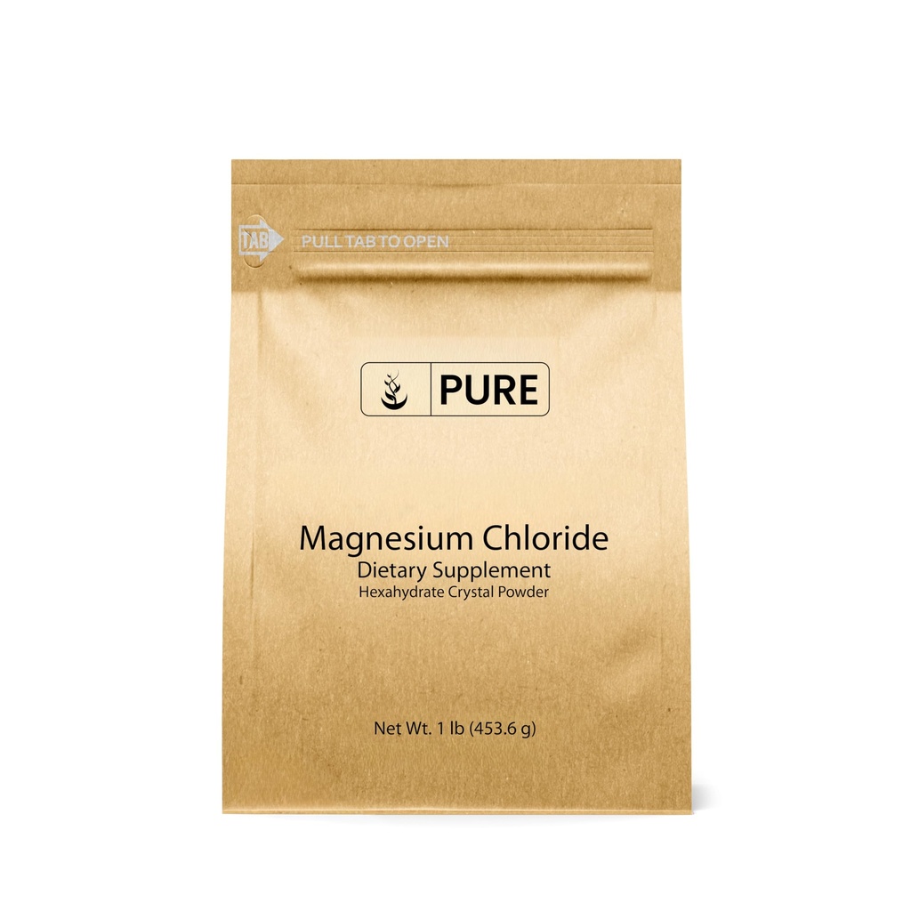 תכונות מקוריות טהורות Magnesium Chloride (1 lb), Eco-Friendly Packaging, Crystalאבק, Magnesium תוסף