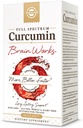 Solgar Full Spectrum Curcumin Brain Works, 90 Licaps - תמיכה זיכרון Recall, Focus, פונקציונליות קוגניטיבית - תמיכה אנטי-חמצן - Curcumin, BacoMind, Choline, ויטמין B12 - Non-GMO, טבעוני - 30 משרתים