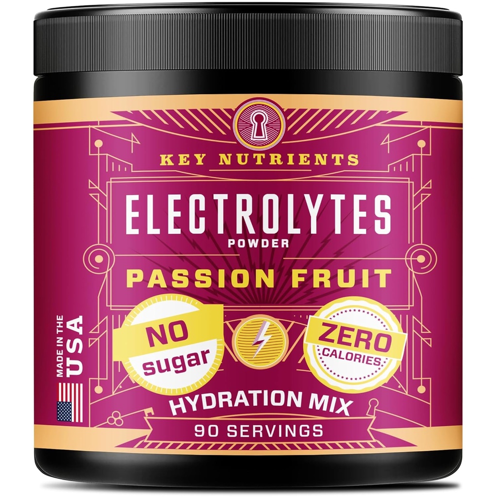 אבקת KEY NUTRIENTS Multivitamin Electrolytes אבקת No Sugar - אבקת פירות טעים אלקטרוליטית - אנדורנס ואנרגיה - אבקת הידרה - No Calories - 90 משרתות - מיוצר בארה"ב