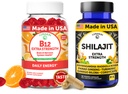 לונהקאי ארה"ב עשתה B12 חניכיים & Shilajit קפסולות בונדלה - תוספת כוח יומית אנרגיה ותמיכה בריאות