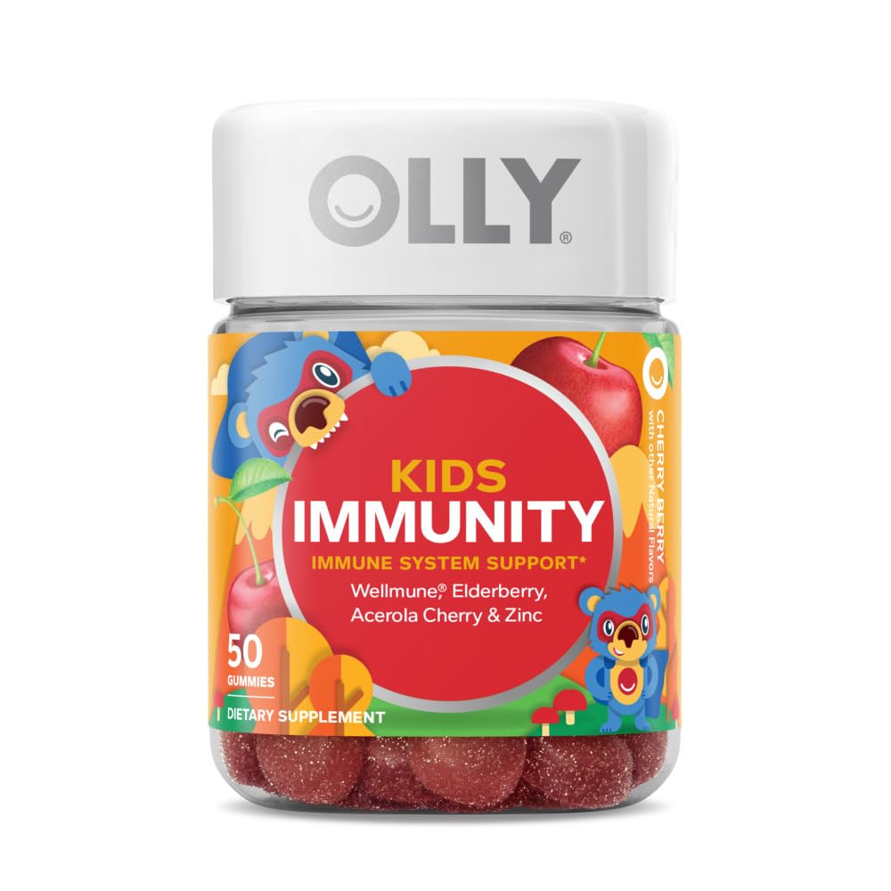 OLLY Kids Sleep & Immunity Gummy, Melatonin, Wellmune, Elderberry, 50 הרוזן