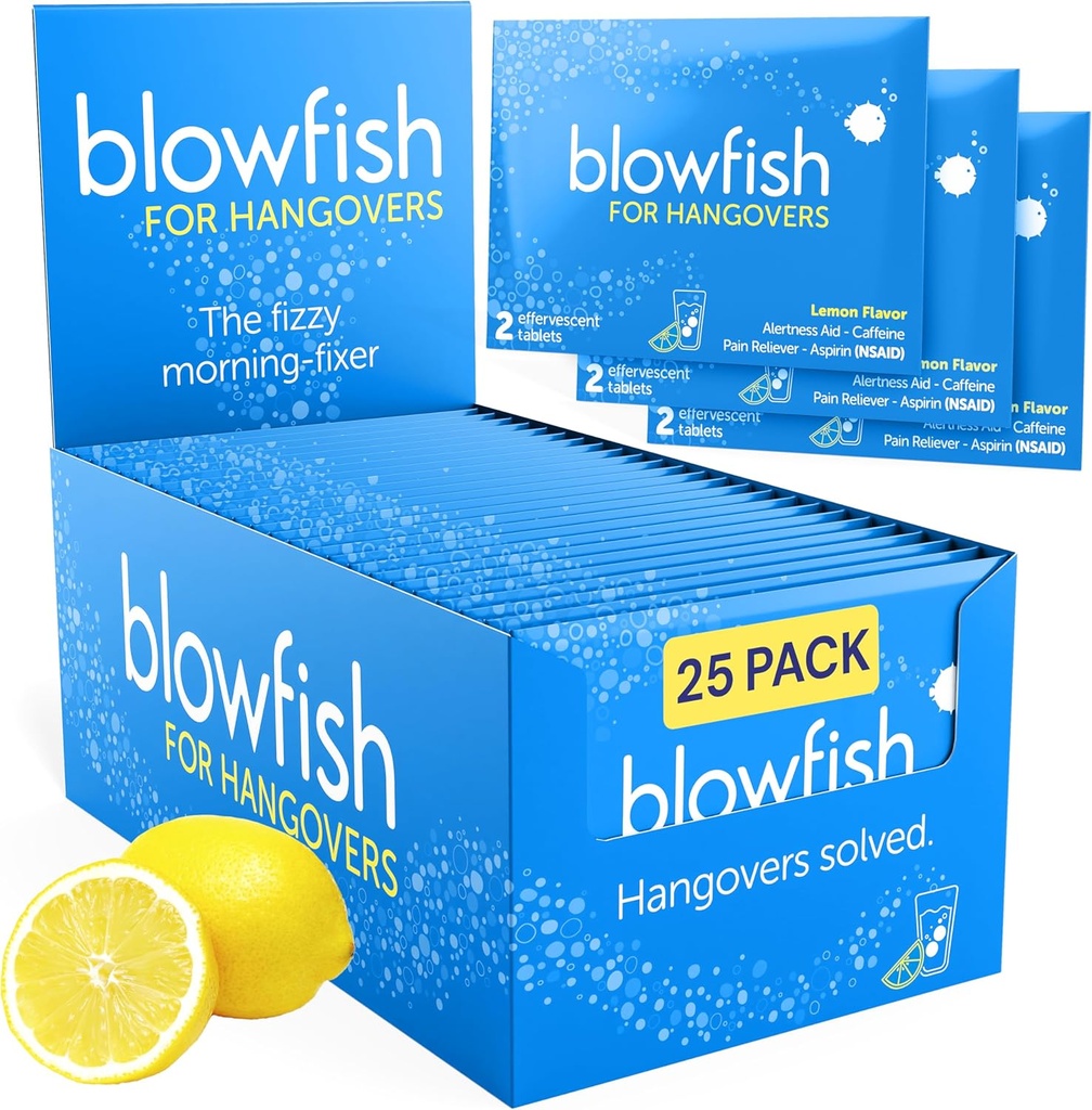דגים ל-Hangovers | Perfect for Welcome Bags, Hangover Kits, Wedding & Bachelorette Favors | Fast Hangover Relief | 25 Single Dose Envels | התחל לעבוד ב-15 דקות