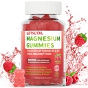 Magnesium Glycinate Gummies 800mg Per לשרת, סוכר חינם מגנזיום תוספת עם Magnesium Malate, Calcium, ויטמין D3, B6, CoQ10 עבור תמיכה ושינה לילדים מבוגרים