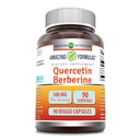 פורמולה מדהימה Quercetin Berberine - 250mg Berberine ו 250 מ"ג Quercetin, 90 Veggie קפסולות תוסף | Non-GMO | Gluten Free | Made in USA | אידיאלי עבור Vegetarians