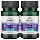 Swanson Iron (Ferrous Fumarate) - תוסף מינרלים לקידום תמיכה באנרגיה - High-Concentration Formula Assists in Oxygen Delivery & Fatty Acid Metabolism 60 Sgels (2 Pack)