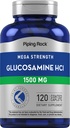 Piping Rock Glucosamine HCL 1500 מ"ג | 120 Caplets | Mega Power | Non-GMO & Gluten Free Supplement