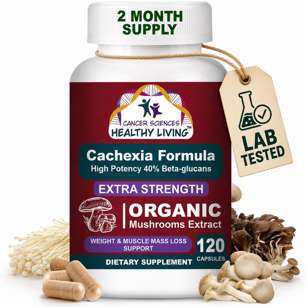 CanceR SCIENCES Cachexia תוסף, USDA מוסמך אורגני Mushrooms לחלץ קפסולות, תוספת כוח 1,500 מ"ג, קיבולת גבוהה 40% Beta-Glucans, Immune & Metabolic תמיכה, משקל & שרירים תמיכה תמיכה תמיכה תמיכה תמיכה