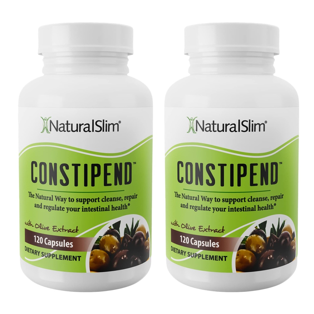 Naturalslim Magnesium Oxide - Constipend for Constipation הקלה, קולור ניקוי ו St Softooleners עבור נשים וגברים עם Magnesium Citrate, Aspartate, & אוליב - 120 קפסולות ירקות 2 Pack
