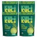 Kuli Kuli Moringa Oleifera אורגני אבקת Leaf & Green Smoothie, 100% טהור USDA Certified & non-GMO Moringa אבקה, גדול עם Smoothies, תה ומזון, 4 Pack