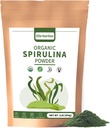 אבקת Spirulina אורגני, non-GMO, USDA מוסמך, ירוק Superfood Boosts אנרגיה, גבוה בחלבון, מינרלים, אנטיoxidants ווויטמינים, 1 lb
