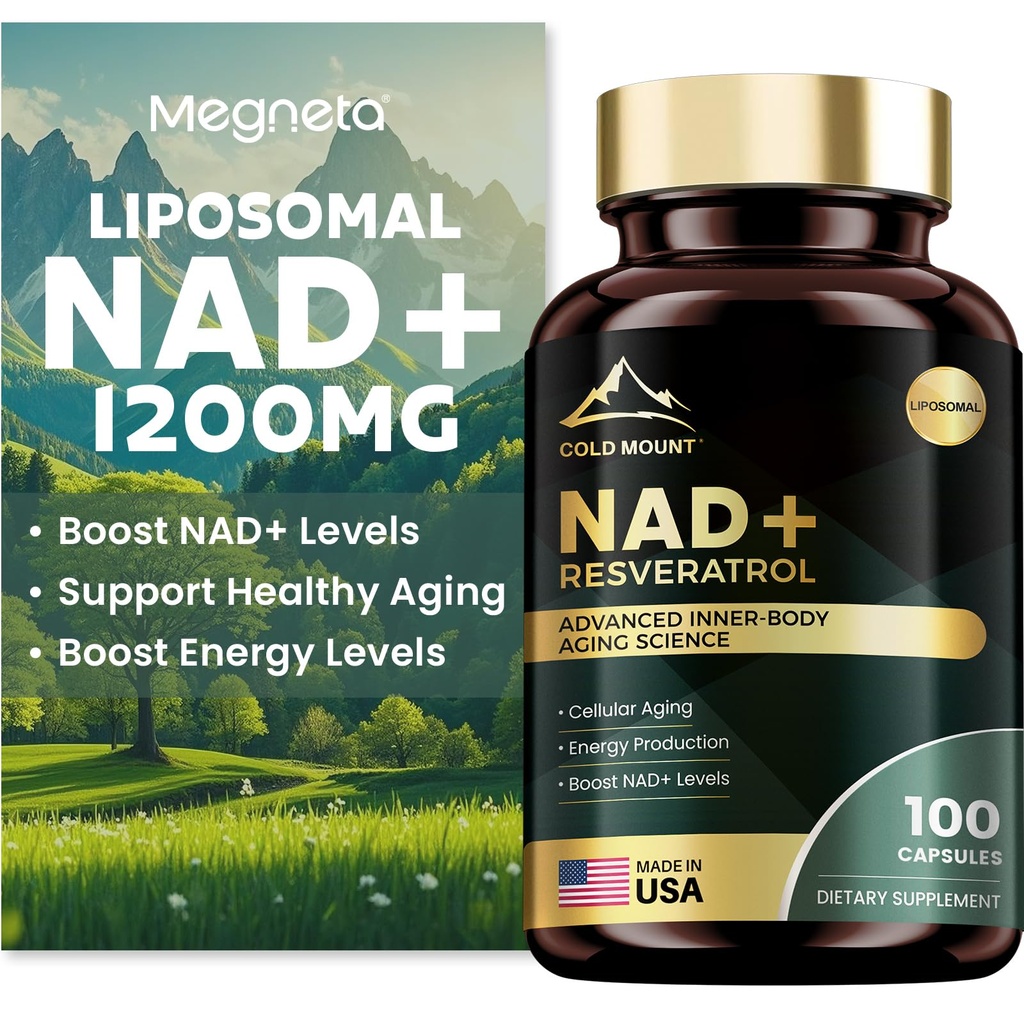 תגית: NAD+ תוספת 1200 מ"ג עם Trans Resveratrol - Boost NAD+ רמות, אנרגיה ואנטי - תמיכה טבעונית, 100 Softgels